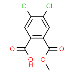 ChemSpider 2D Image | 4,5-Dichloro-2-(methoxycarbonyl)benzoic acid | C9H6Cl2O4