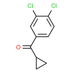 ChemSpider 2D Image | Cyclopropyl(3,4-dichlorophenyl)methanone | C10H8Cl2O