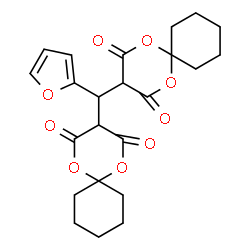 ChemSpider 2D Image | 3,3'-(2-Furylmethylene)bis(1,5-dioxaspiro[5.5]undecane-2,4-dione) | C23H26O9