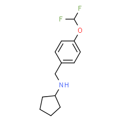 ChemSpider 2D Image | N-[4-(Difluoromethoxy)benzyl]cyclopentanamine | C13H17F2NO
