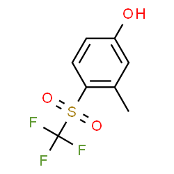 ChemSpider 2D Image | 3-Methyl-4-[(trifluoromethyl)sulfonyl]phenol | C8H7F3O3S