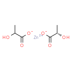 ChemSpider 2D Image | Zinc (2S)-2-hydroxypropanoate 2-hydroxypropanoate (1:1:1) | C6H10O6Zn