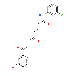 ChemSpider 2D Image | 2-(3-METHOXYPHENYL)-2-OXOETHYL 4-[(3-CHLOROPHENYL)CARBAMOYL]BUTANOATE | C20H20ClNO5