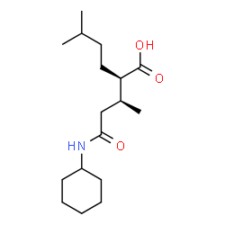 ChemSpider 2D Image | (2R)-2-[(2S)-4-(Cyclohexylamino)-4-oxo-2-butanyl]-5-methylhexanoic acid | C17H31NO3