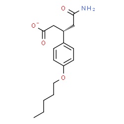 ChemSpider 2D Image | (3S)-5-Amino-5-oxo-3-[4-(pentyloxy)phenyl]pentanoate | C16H22NO4