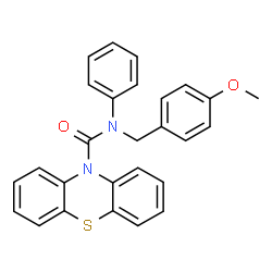 ChemSpider 2D Image | N-(4-Methoxybenzyl)-N-phenyl-10H-phenothiazine-10-carboxamide | C27H22N2O2S