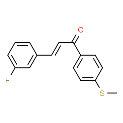 ChemSpider 2D Image | (2E)-3-(3-Fluorophenyl)-1-[4-(methylsulfanyl)phenyl]-2-propen-1-one | C16H13FOS