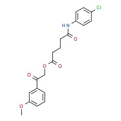 ChemSpider 2D Image | 2-(3-METHOXYPHENYL)-2-OXOETHYL 4-[(4-CHLOROPHENYL)CARBAMOYL]BUTANOATE | C20H20ClNO5