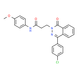 ChemSpider 2D Image | 3-[4-(4-Chlorophenyl)-1-oxo-2(1H)-phthalazinyl]-N-(4-methoxyphenyl)propanamide | C24H20ClN3O3