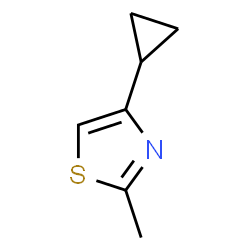 ChemSpider 2D Image | 4-cyclopropyl-2-methylthiazole | C7H9NS