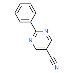 ChemSpider 2D Image | 2-Phenyl-5-pyrimidinecarbonitrile | C11H7N3