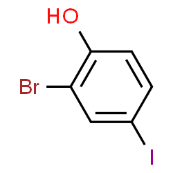 ChemSpider 2D Image | 2-Bromo-4-iodophenol | C6H4BrIO