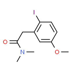 ChemSpider 2D Image | 2-(2-Iodo-5-methoxyphenyl)-N,N-dimethylacetamide | C11H14INO2