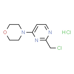 ChemSpider 2D Image | 4-(2-(chloromethyl)pyrimidin-4-yl)morpholine hydrochloride | C9H13Cl2N3O