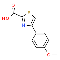 ChemSpider 2D Image | 4-(4-Methoxyphenyl)-2-thiazolecarboxylic acid | C11H9NO3S