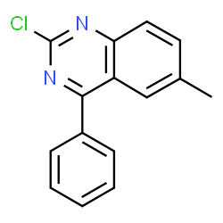 ChemSpider 2D Image | 2-Chloro-6-methyl-4-phenylquinazoline | C15H11ClN2