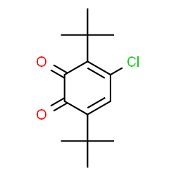 ChemSpider 2D Image | 3,6-Di-tert-butyl-4-chloro-1,2-benzoquinone | C14H19ClO2