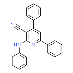 ChemSpider 2D Image | 2-Anilino-4,6-diphenylnicotinonitrile | C24H17N3