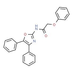 ChemSpider 2D Image | N-(4,5-Diphenyl-1,3-oxazol-2-yl)-2-phenoxyacetamide | C23H18N2O3