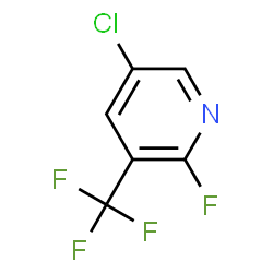 ChemSpider 2D Image | 5-Chloro-2-fluoro-3-(trifluoromethyl)pyridine | C6H2ClF4N