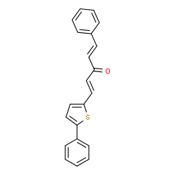 ChemSpider 2D Image | (1E,4E)-1-Phenyl-5-(5-phenyl-2-thienyl)-1,4-pentadien-3-one | C21H16OS