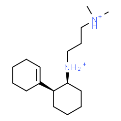 ChemSpider 2D Image | N'-[(1S,2S)-1,1'-Bi(cyclohexan)-1'-en-2-yl]-N,N-dimethyl-1,3-propanediaminium | C17H34N2