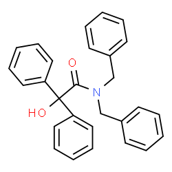 ChemSpider 2D Image | N,N-Dibenzyl-2-hydroxy-2,2-diphenylacetamide | C28H25NO2