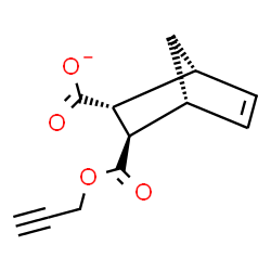 ChemSpider 2D Image | (1R,2R,3R,4R)-3-[(2-Propyn-1-yloxy)carbonyl]bicyclo[2.2.1]hept-5-ene-2-carboxylate | C12H11O4