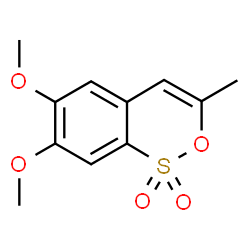 ChemSpider 2D Image | 6,7-Dimethoxy-3-methyl-2,1-benzoxathiine 1,1-dioxide | C11H12O5S