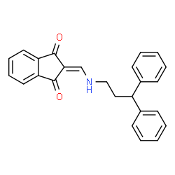 ChemSpider 2D Image | 2-{[(3,3-Diphenylpropyl)amino]methylene}-1H-indene-1,3(2H)-dione | C25H21NO2