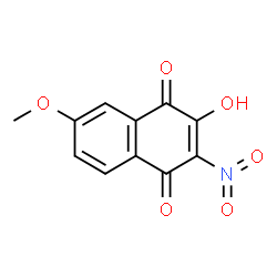 ChemSpider 2D Image | 3-Hydroxy-6-methoxy-2-nitro-1,4-naphthoquinone | C11H7NO6