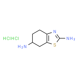 ChemSpider 2D Image | 4,5,6,7-Tetrahydrobenzo[d]thiazole-2,6-diaminedihydrochloride | C7H13Cl2N3S