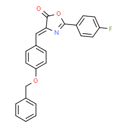 ChemSpider 2D Image | (4Z)-4-[4-(Benzyloxy)benzylidene]-2-(4-fluorophenyl)-1,3-oxazol-5(4H)-one | C23H16FNO3