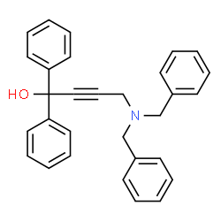 ChemSpider 2D Image | 4-(Dibenzylamino)-1,1-diphenyl-2-butyn-1-ol | C30H27NO