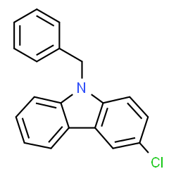 ChemSpider 2D Image | 9-Benzyl-3-chloro-9H-carbazole | C19H14ClN
