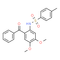 ChemSpider 2D Image | N-(2-Benzoyl-4,5-dimethoxyphenyl)-4-methylbenzenesulfonamide | C22H21NO5S