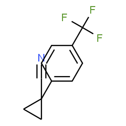 ChemSpider 2D Image | 1-[4-(Trifluoromethyl)phenyl]cyclopropanecarbonitrile | C11H8F3N