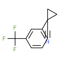 ChemSpider 2D Image | 1-[3-(Trifluoromethyl)phenyl]cyclopropanecarbonitrile | C11H8F3N