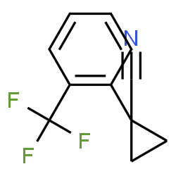 ChemSpider 2D Image | 1-[2-(Trifluoromethyl)phenyl]cyclopropanecarbonitrile | C11H8F3N