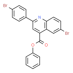 ChemSpider 2D Image | Phenyl 6-bromo-2-(4-bromophenyl)-4-quinolinecarboxylate | C22H13Br2NO2