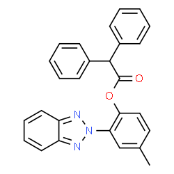 ChemSpider 2D Image | 2-(2H-Benzotriazol-2-yl)-4-methylphenyl diphenylacetate | C27H21N3O2