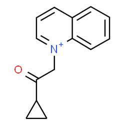 ChemSpider 2D Image | 1-(2-Cyclopropyl-2-oxoethyl)quinolinium | C14H14NO