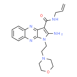 ChemSpider 2D Image | N-Allyl-2-amino-1-[2-(4-morpholinyl)ethyl]-1H-pyrrolo[2,3-b]quinoxaline-3-carboxamide | C20H24N6O2