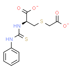 ChemSpider 2D Image | (2S)-3-[(Carboxylatomethyl)sulfanyl]-2-[(phenylcarbamothioyl)amino]propanoate | C12H12N2O4S2