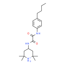 ChemSpider 2D Image | 4-({[(4-Butylphenyl)amino](oxo)acetyl}amino)-2,2,6,6-tetramethylpiperidinium | C21H34N3O2