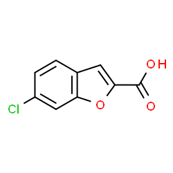 ChemSpider 2D Image | 6-chlorobenzofuran-2-carboxylic acid | C9H5ClO3