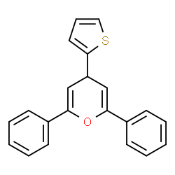 ChemSpider 2D Image | 2,6-Diphenyl-4-(2-thienyl)-4H-pyran | C21H16OS