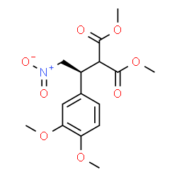 ChemSpider 2D Image | Dimethyl [(1S)-1-(3,4-dimethoxyphenyl)-2-nitroethyl]malonate | C15H19NO8