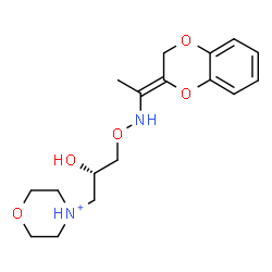 ChemSpider 2D Image | 4-[(2S)-3-({[(1Z)-1-(1,4-Benzodioxin-2(3H)-ylidene)ethyl]amino}oxy)-2-hydroxypropyl]morpholin-4-ium | C17H25N2O5