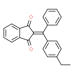 ChemSpider 2D Image | 2-[(4-Ethylphenyl)(phenyl)methylene]-1H-indene-1,3(2H)-dione | C24H18O2